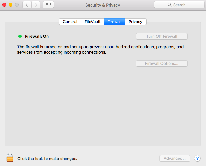 Firewall for macbook